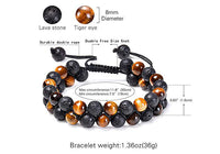 Thumbnail for Tiger Eye Couple Bracelets Matte Black Agate Beads Bracelet