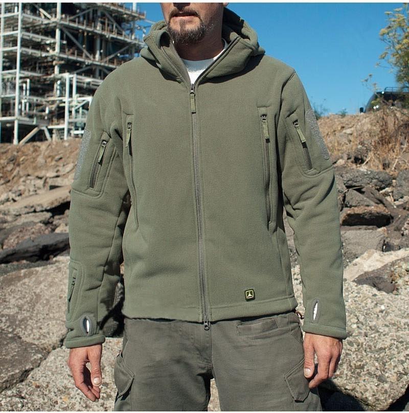 Men Military Winter Thermal Fleece Tactical Jacket