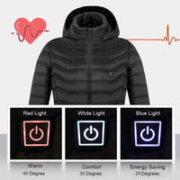 Thumbnail for New Heated Jacket Coat USB Electric Jacket Cotton Coat Heater Thermal Clothing Heating Vest Men's Clothes Winter