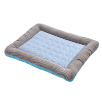 Thumbnail for Pet Cooling Pad Bed For Dogs Cats Puppy Kitten Cool Mat Pet Blanket Ice Silk Material Soft For Summer Sleeping Blue Breathable