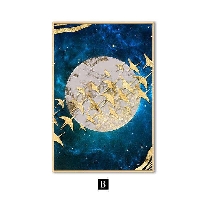 Abstract Moon Wall Art Canvas Painting