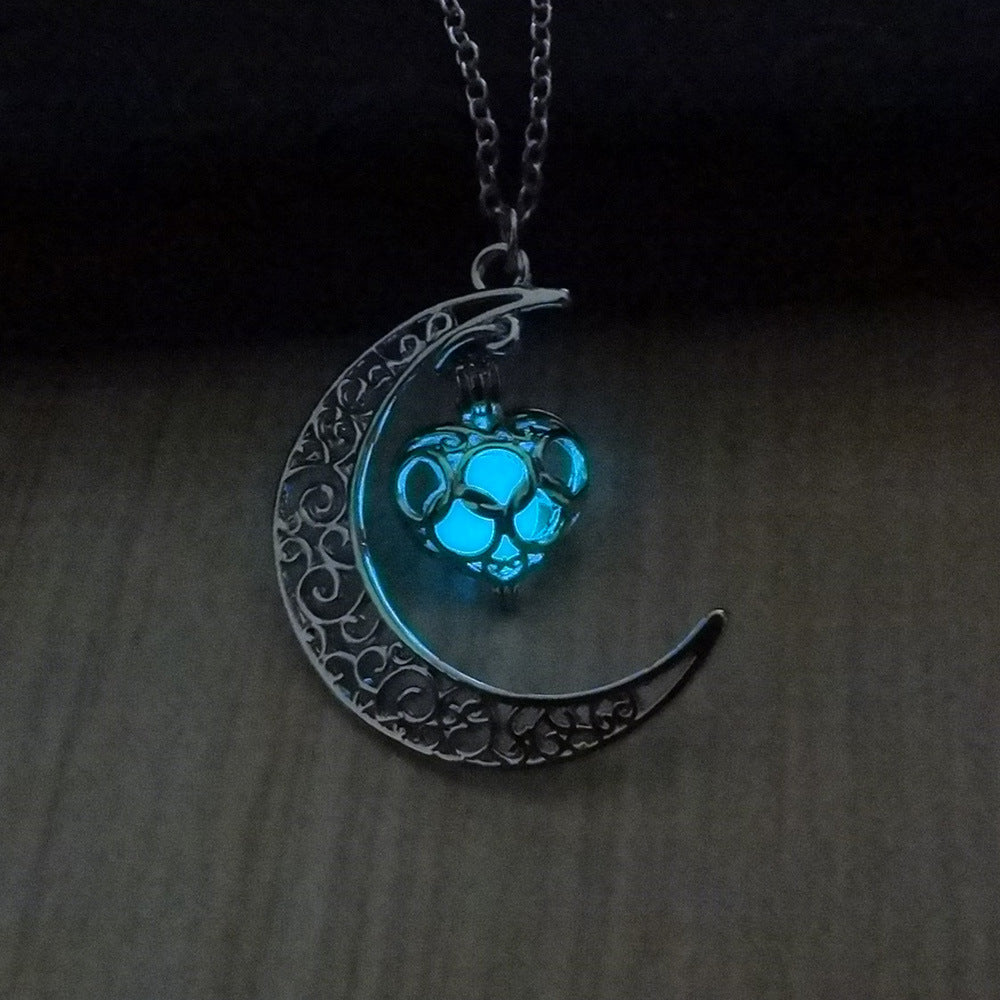 Glow In the Dark Moon Necklace