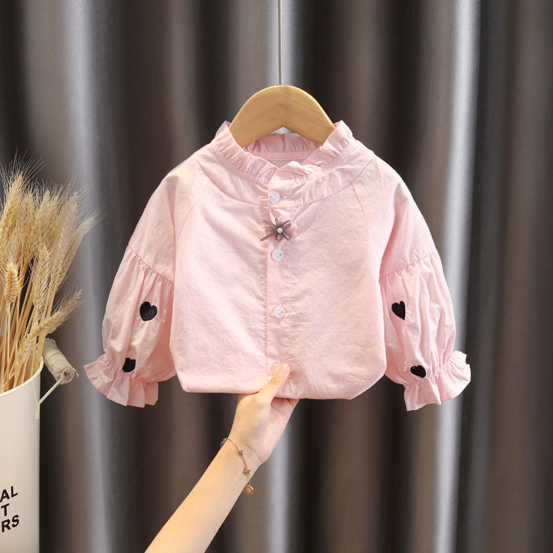 Girls Shirts Autumn Baby Print Long-sleeved Blouse Doll Shirts Spring and Autumn Clothes Baby Girls Blouse Girl Tops