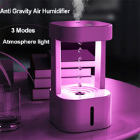 Thumbnail for Creative Anti-gravity Water Drop Humidifier Air Conditioning Mist Spray Household Quiet Bedroom Office With 580ML Water Tank