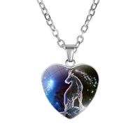 Thumbnail for Women's Zodiac Heart Pendant Necklace