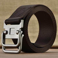 Thumbnail for Men's Military Training Belt With Double Buckle Canvas