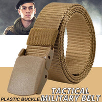 Thumbnail for Mens Outdoor Sports Military Tactical Nylon Waistband Canvas Web Belt Adjustable