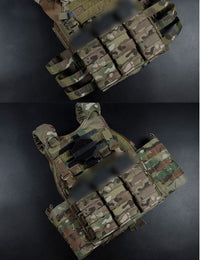 Thumbnail for High Triple MOLLE Accessory Kit Tactical Vest Front Installation Function Kits Expansion Accessory Bag