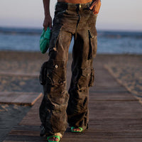 Thumbnail for Camouflage Multi-pocket Multi-pocket Casual Overalls